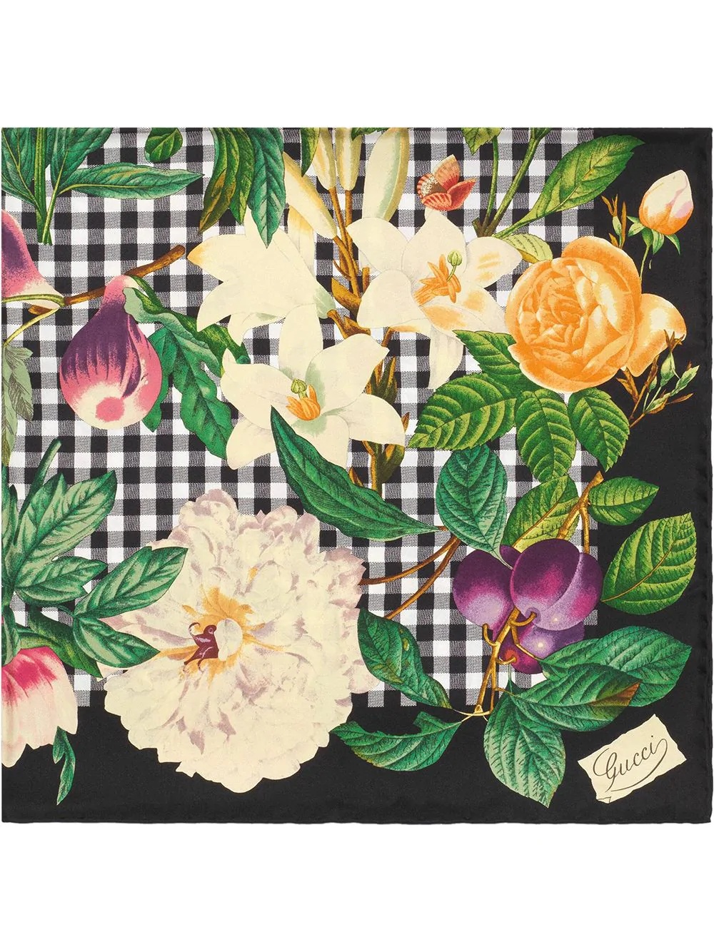 flowers and fruits scarf - 1