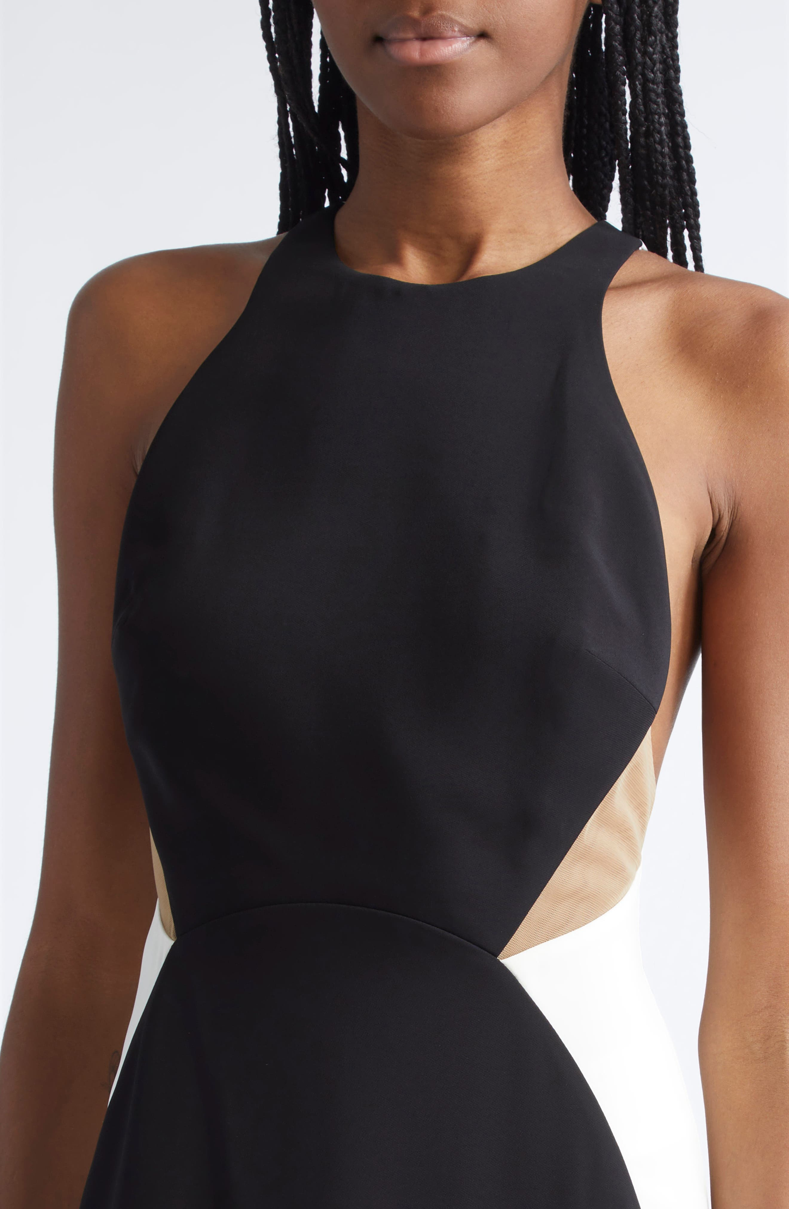 Stella McCartney Miracle Colorblock Gown in Black at Nordstrom - 4