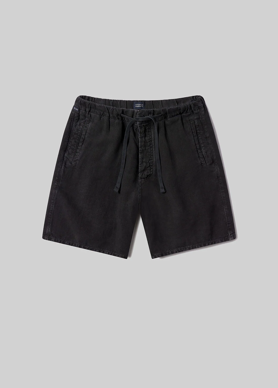 Drawstring Deck Linen Short
In Washed Black - 1