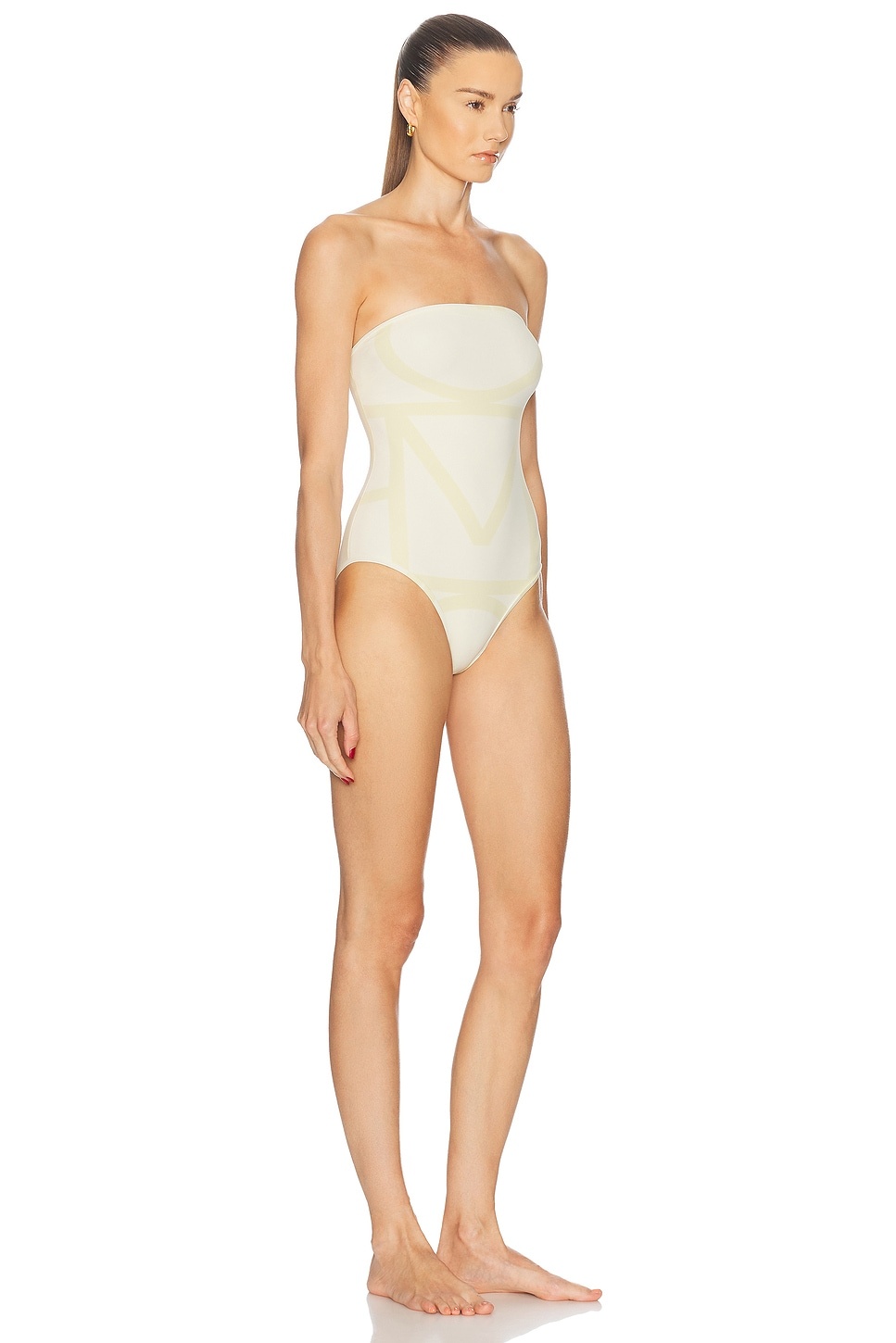 Monogram Strapless One Piece Swimsuit - 2