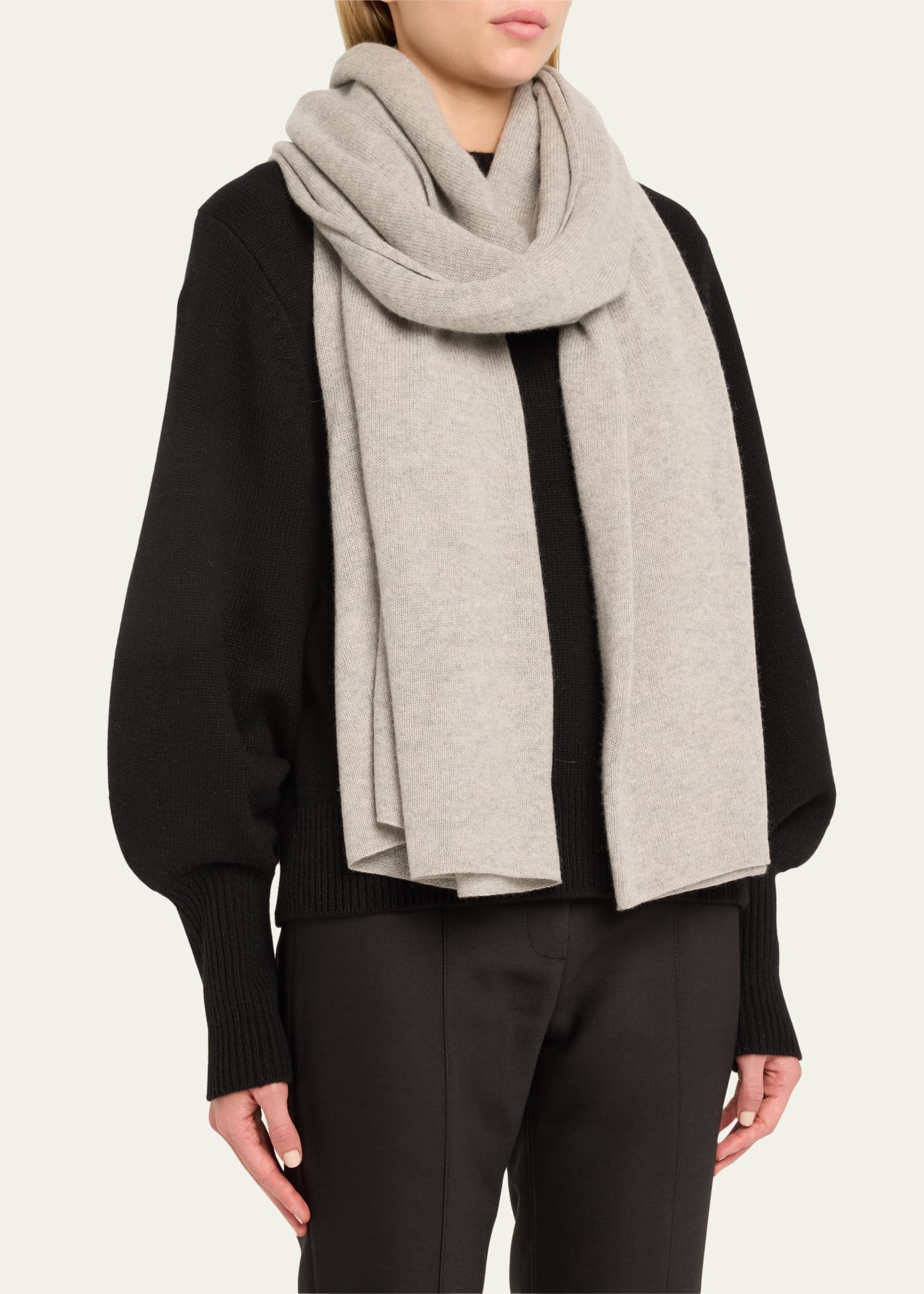 Solid Cashmere Scarf - 3