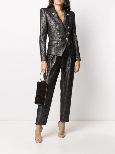 Balmain double-breasted lurex blazer outlook