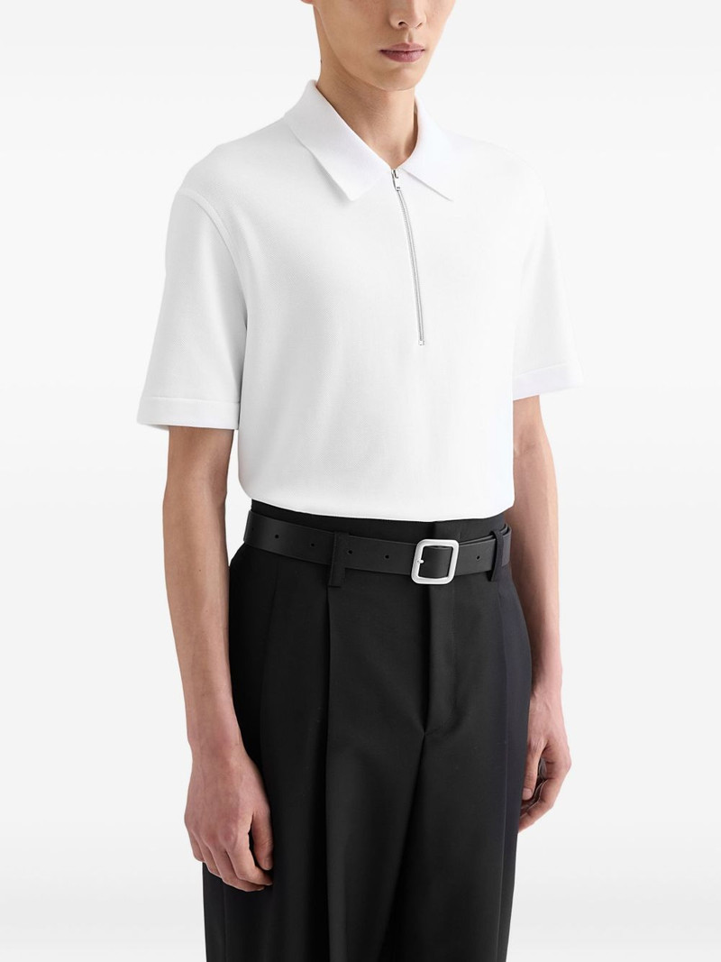 Jil Sander zip-up knitted polo shirt outlook