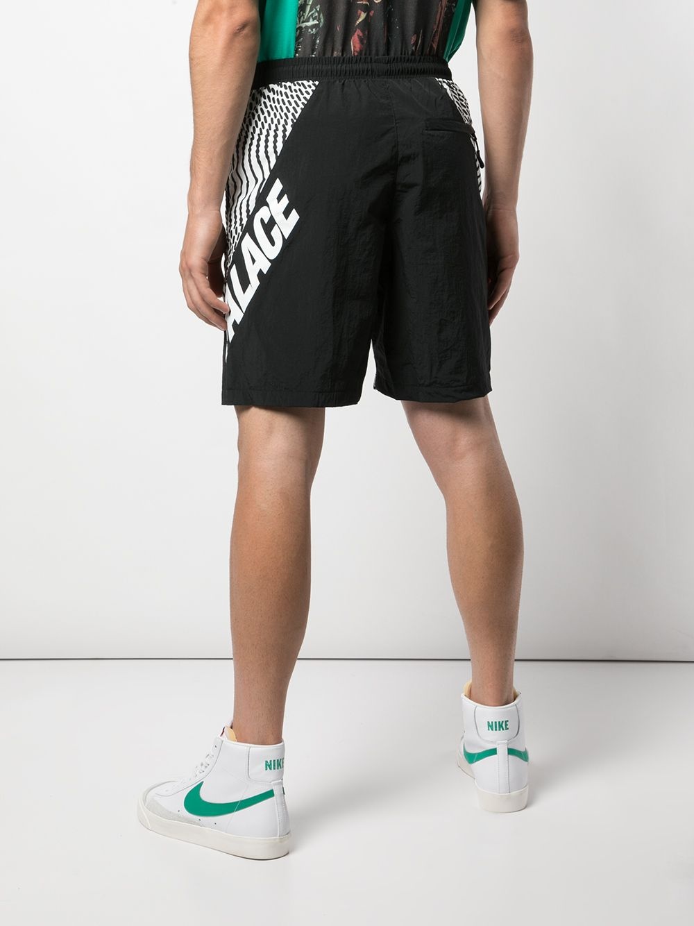 swirl print shorts - 4