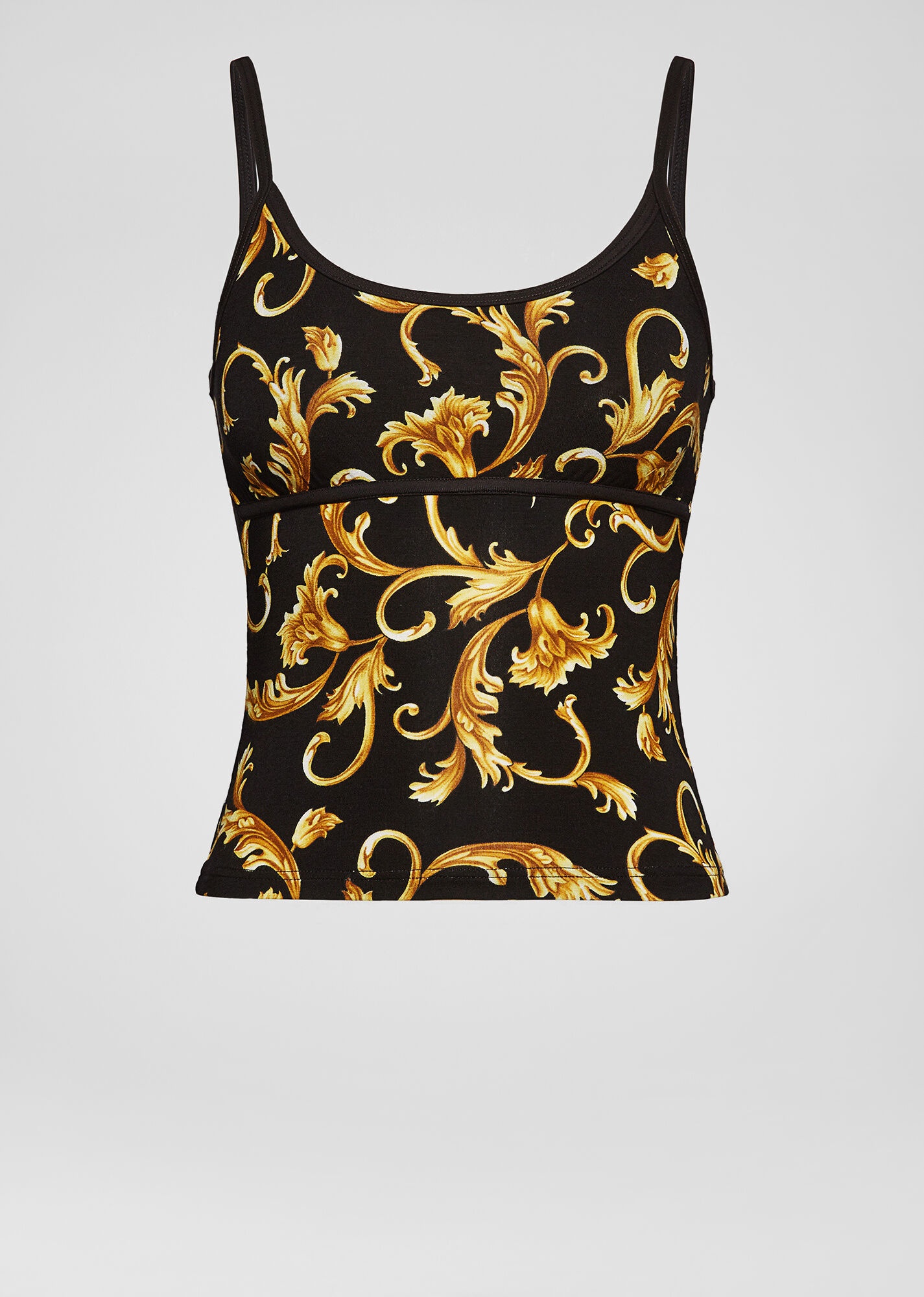 Barocco Print Sleeveless Tank Top - 1