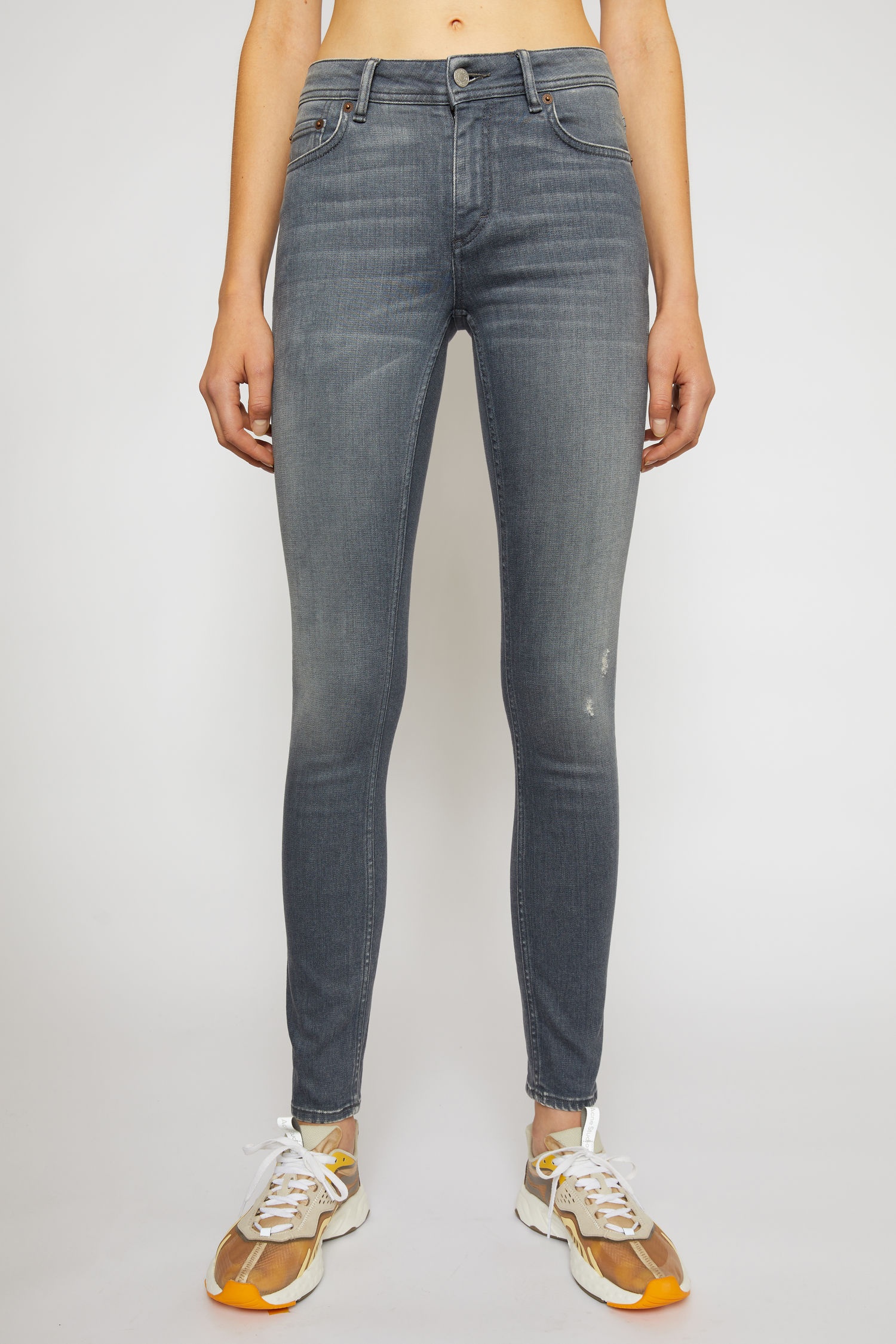 Mid-rise skinny jeans grey - 2