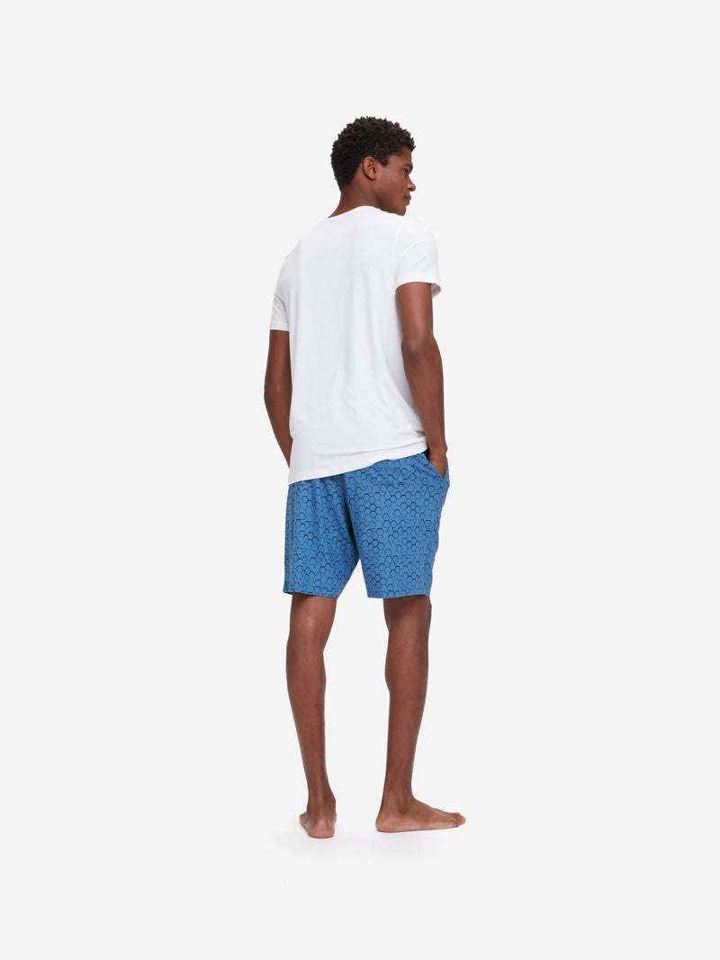 Men's Lounge Shorts London 6 Micro Modal Stretch Blue - 5