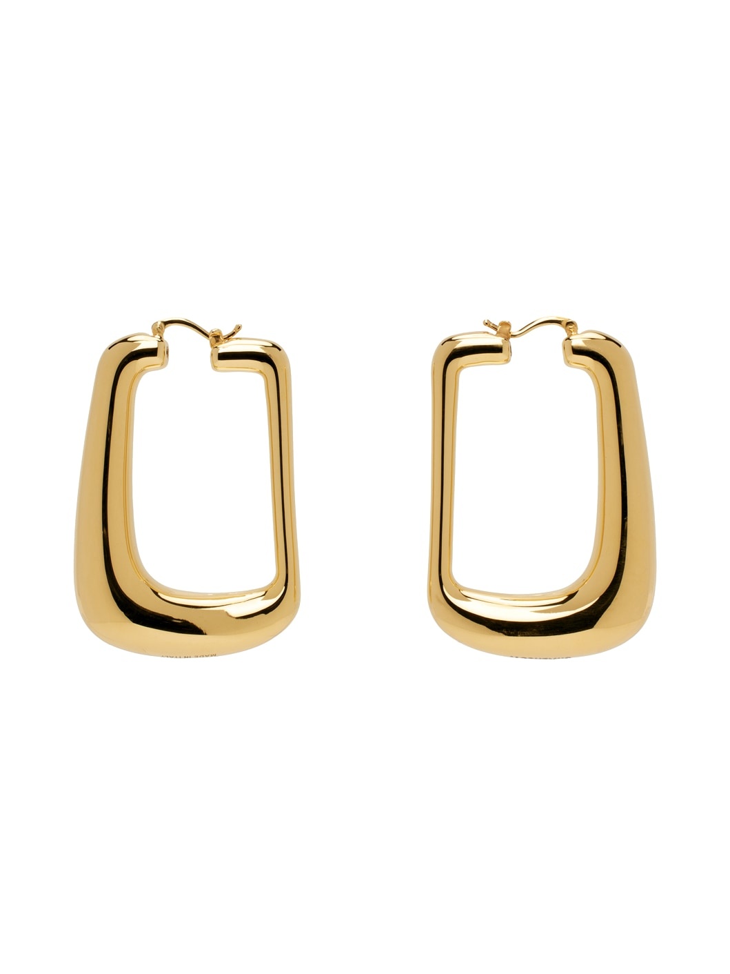 Gold Les Sculptures 'Les boucles Ovalo' Earrings - 1