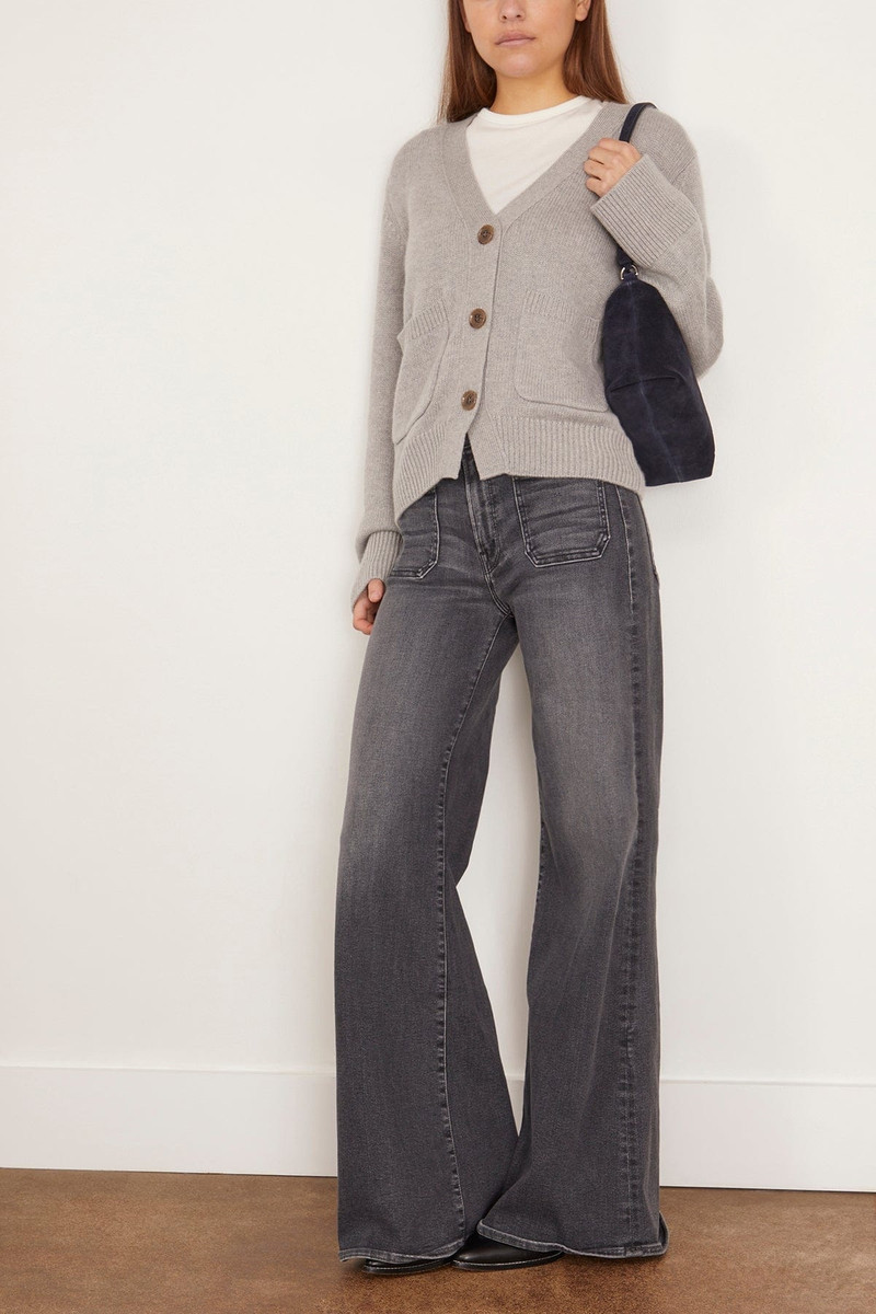 LISA YANG Danni Cardigan in Dove Grey outlook