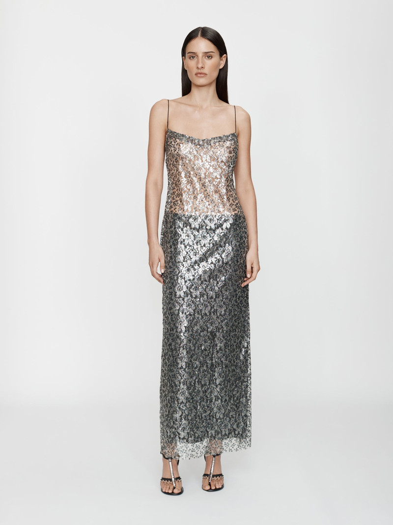 Sequinned Lace Cami Dress 1
