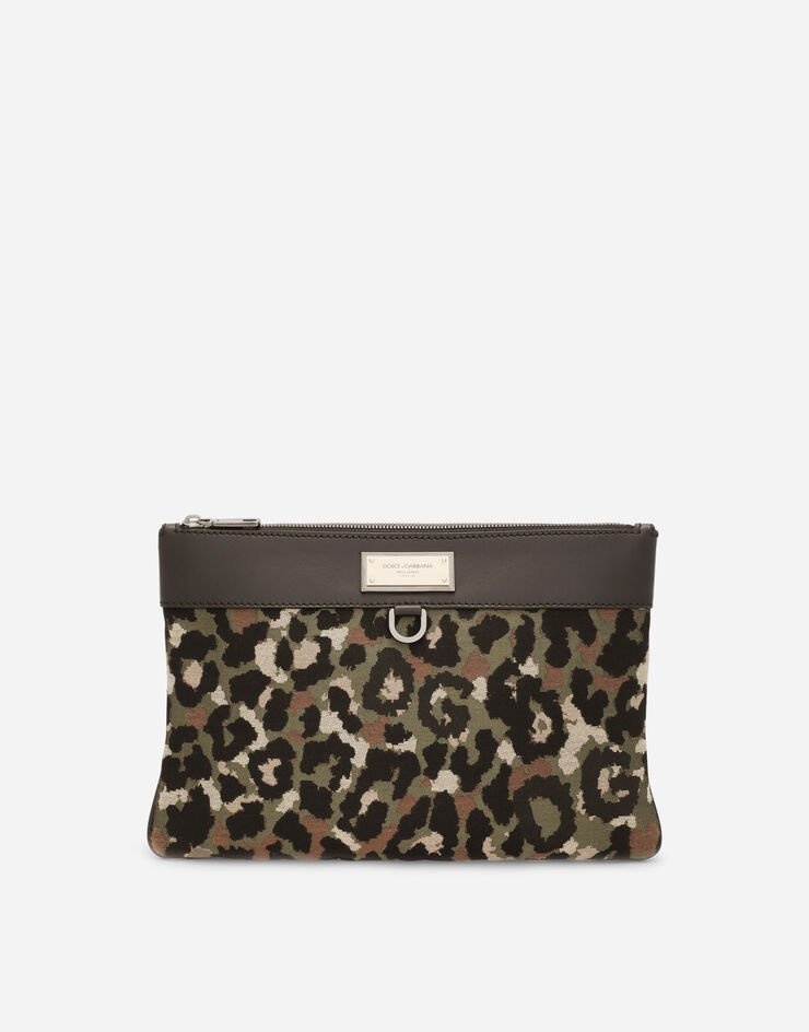 Camouflage jacquard clutch - 1