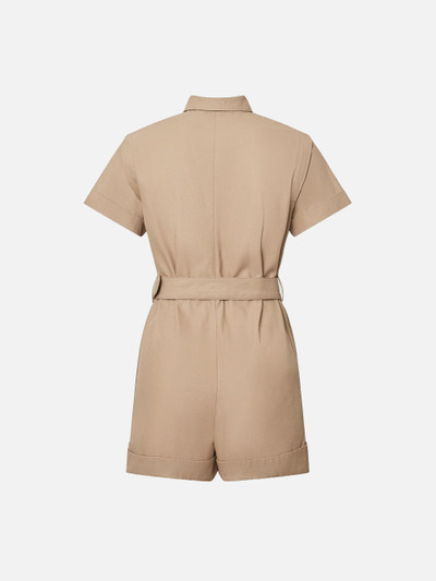 FRAME Utility Short Jumpsuit in Khaki Tan outlook