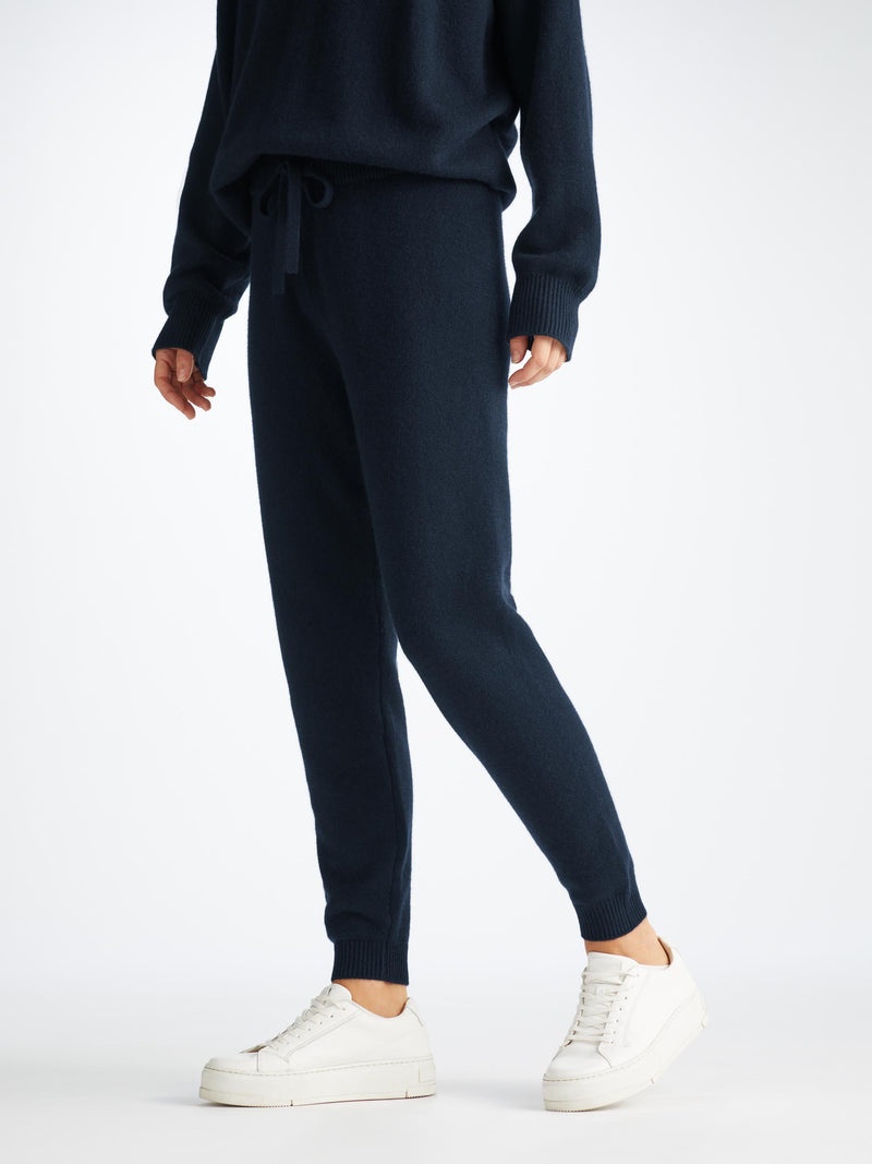 Women's Track Pants Daphne Cashmere Navy - 2