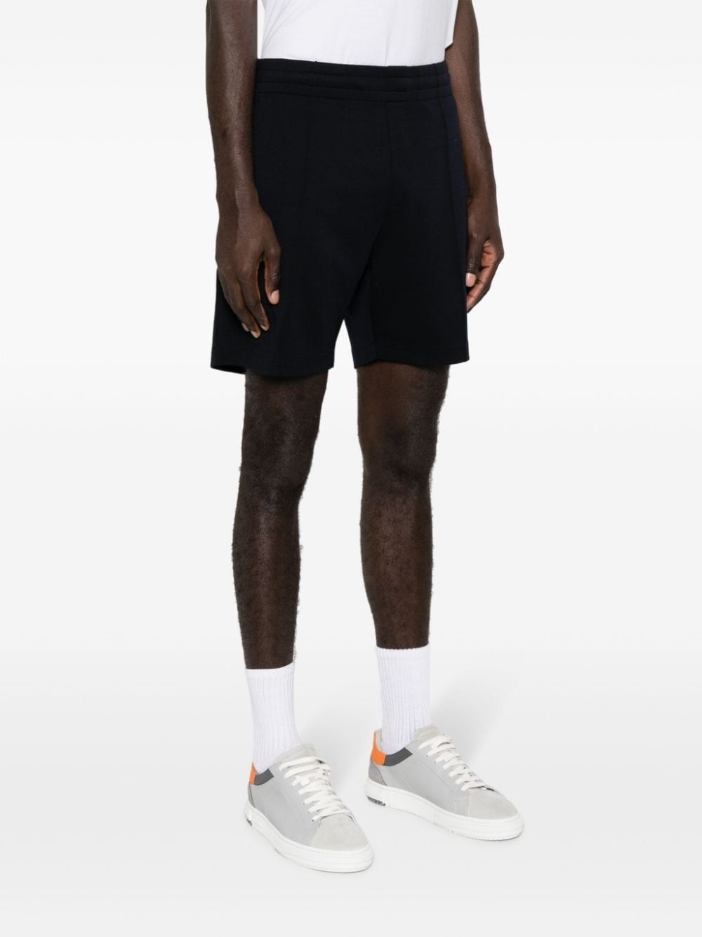 zip-pockets slip-on track shorts - 3