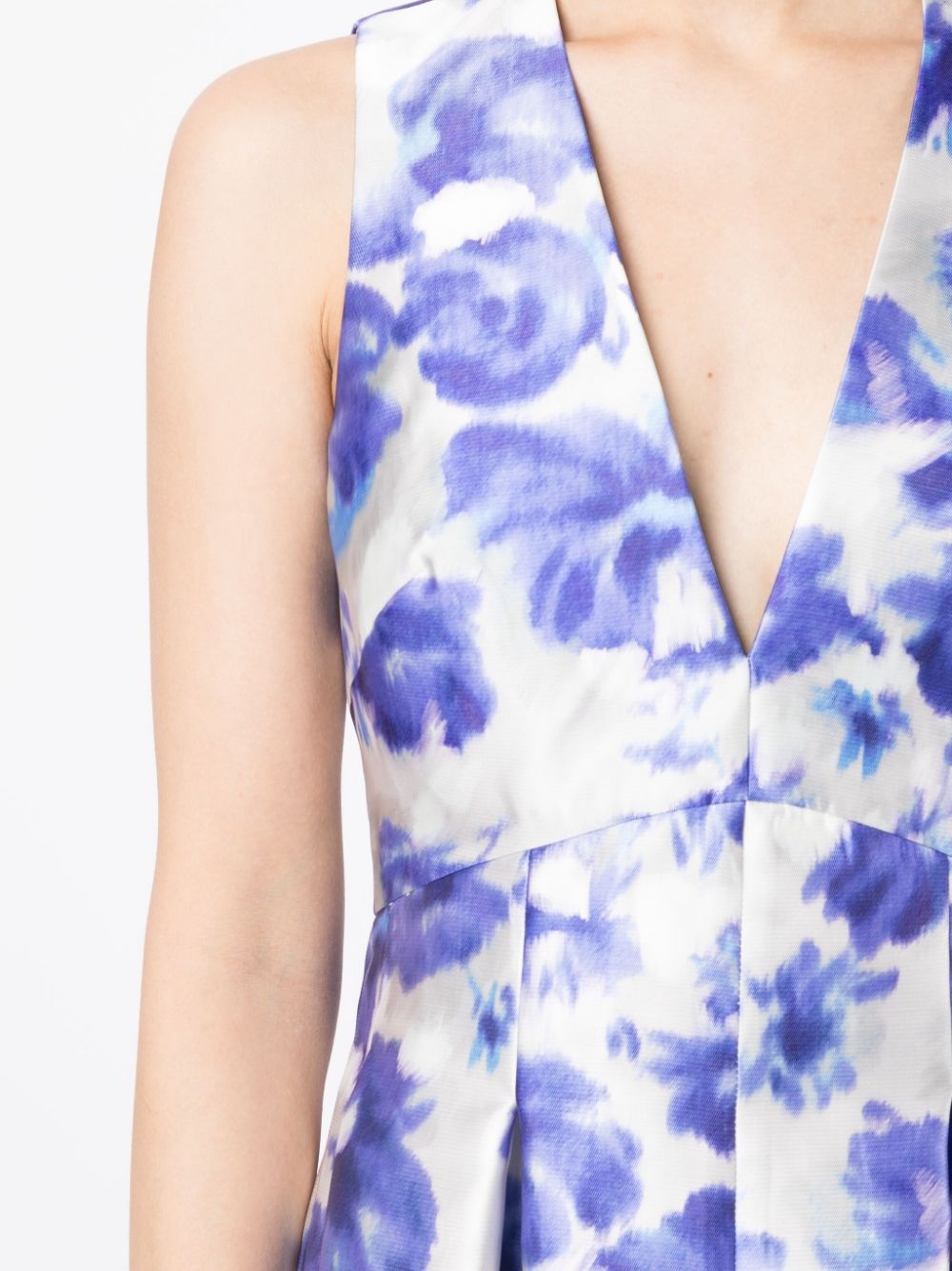 Brooke watercolour-effect gown - 5
