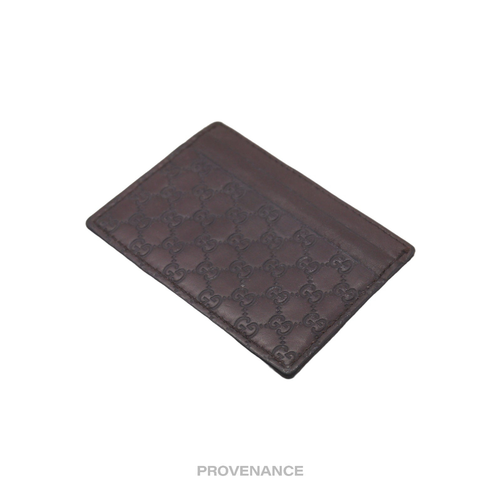 Gucci Card Holder Wallet - Chocolate MicroGuccissima Leather - 3