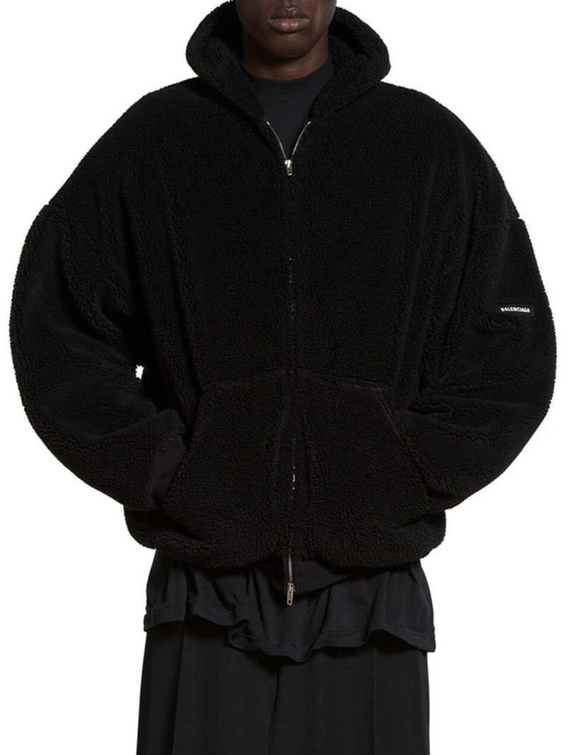 Outerwear Zip-Up Hoodie Oversized - Black 3