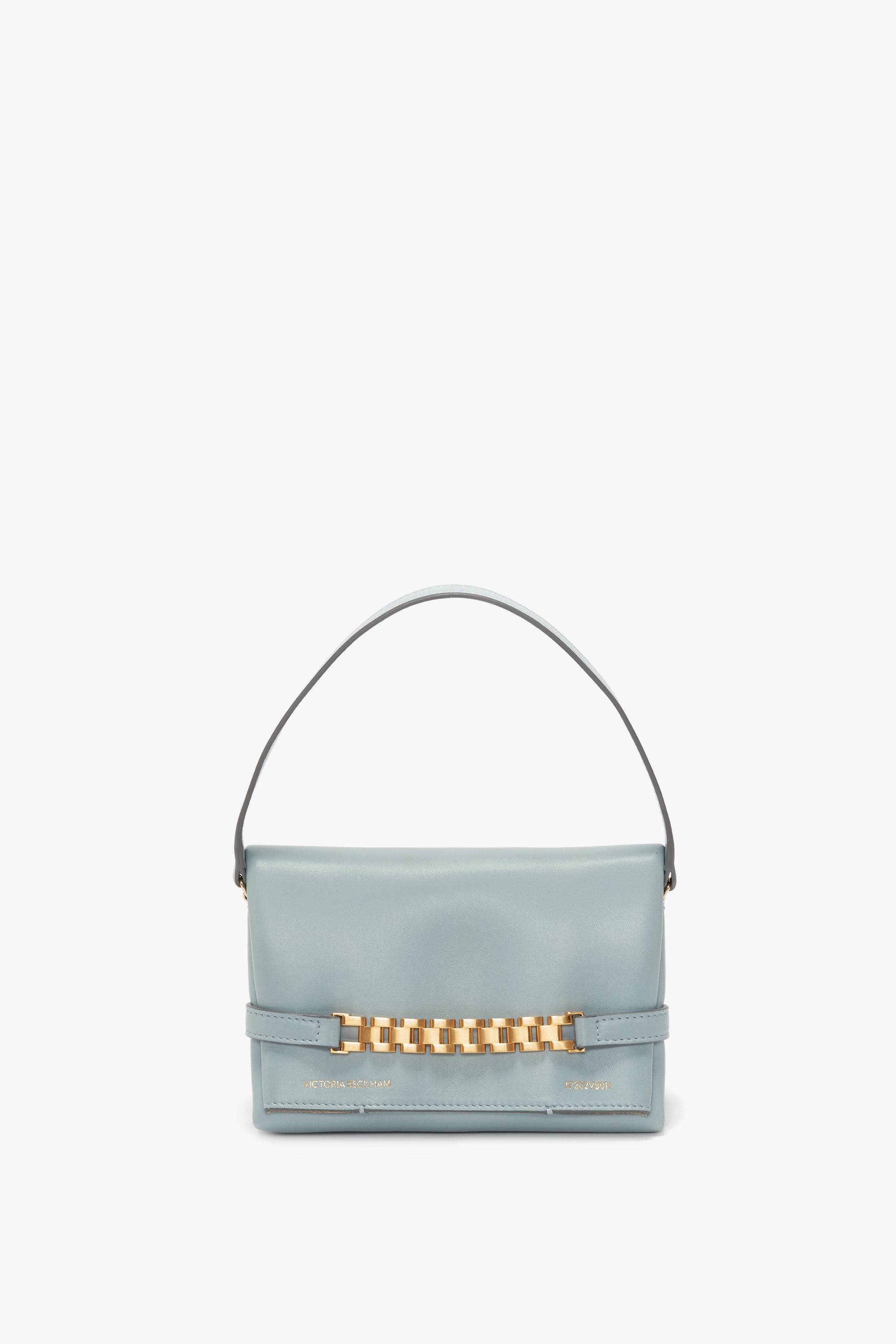 Mini Chain Pouch In Sky Leather - 1