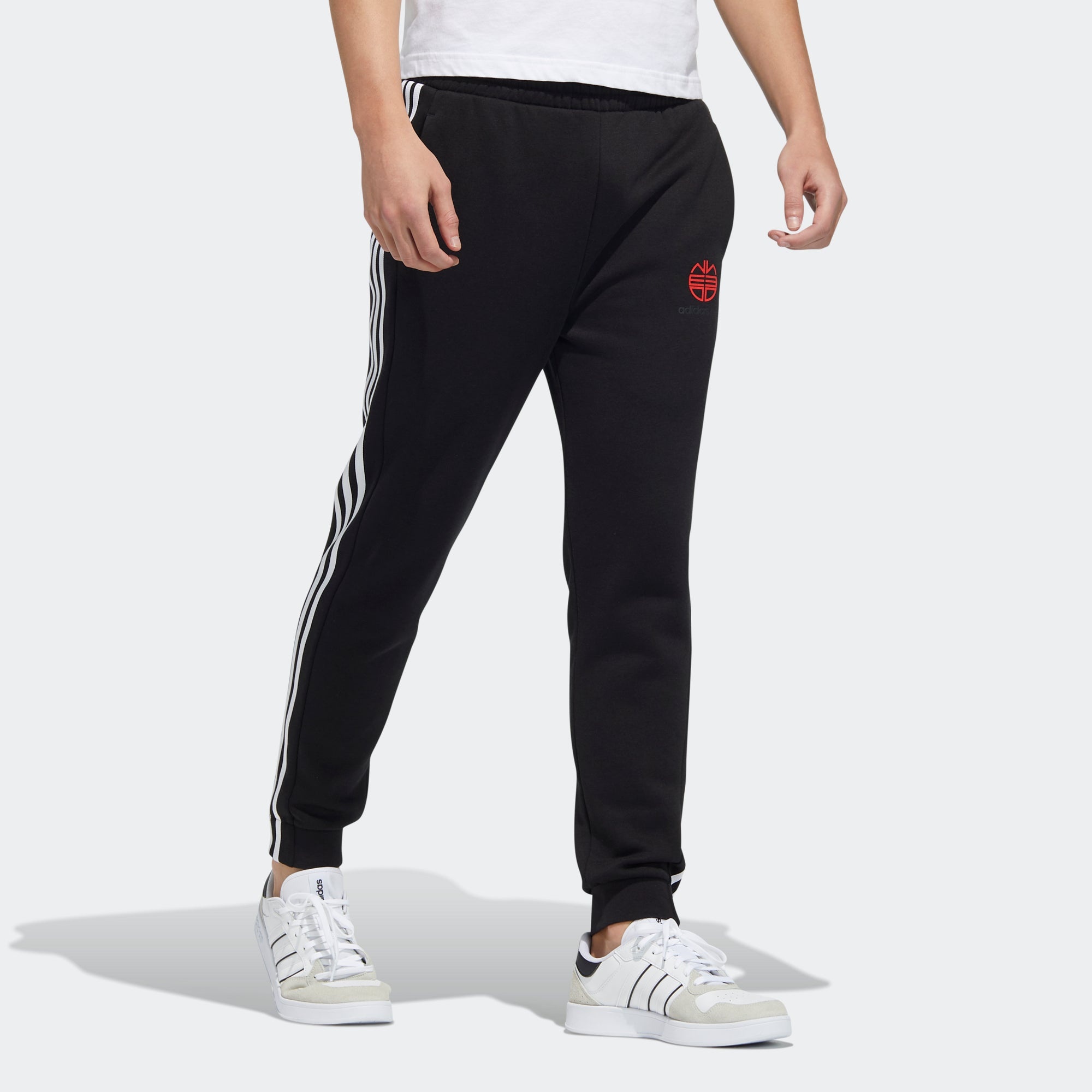 Men's adidas neo Ssfv1 Knit Tp Athletics Sports Fleece Lined Bundle Feet Long Pants/Trousers Black H - 4