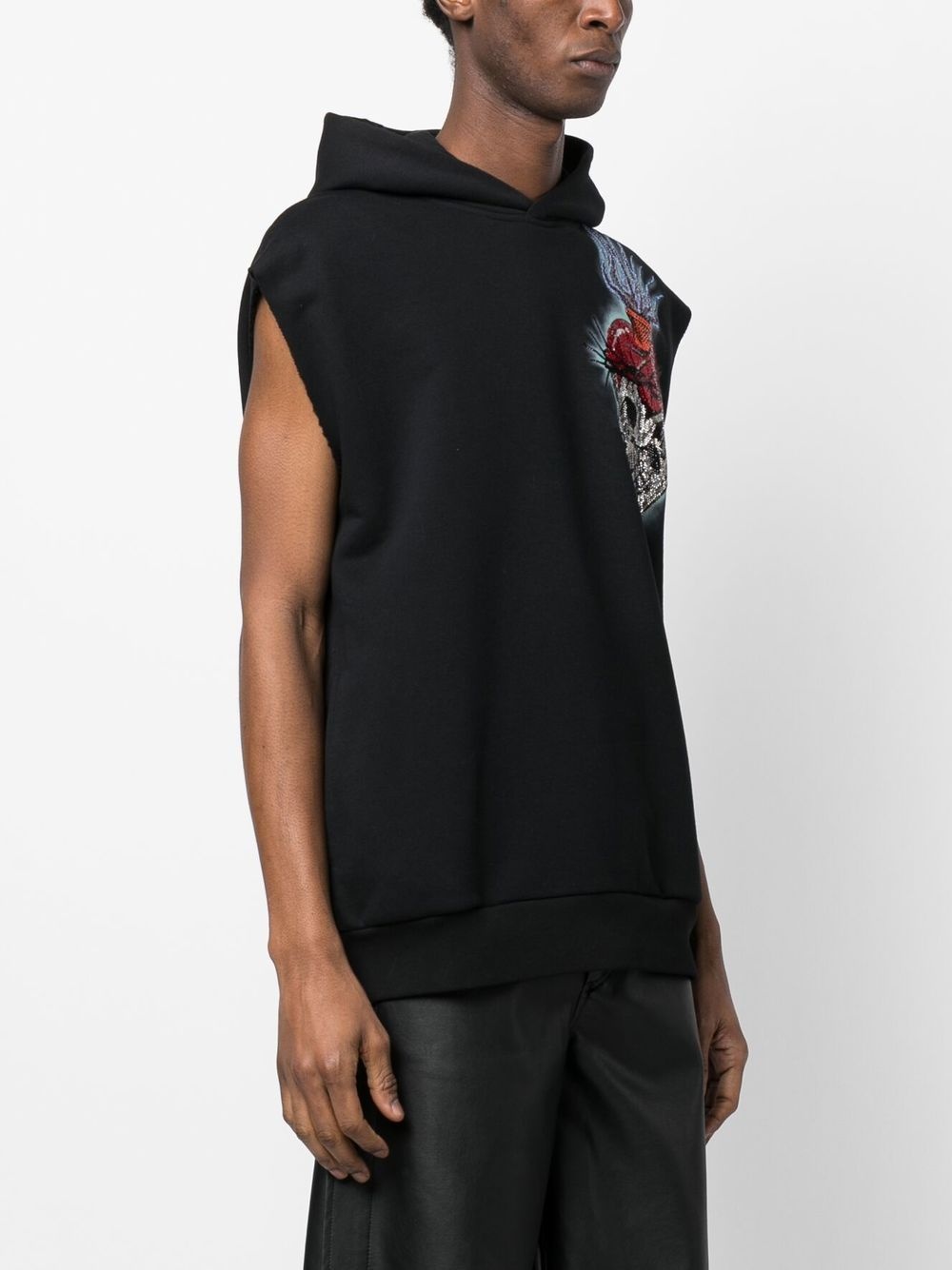 Love Tattoo sleeveless hoodie - 4
