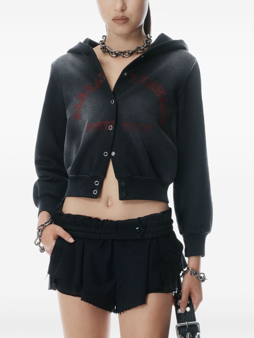 distressed hooded jacket - 4