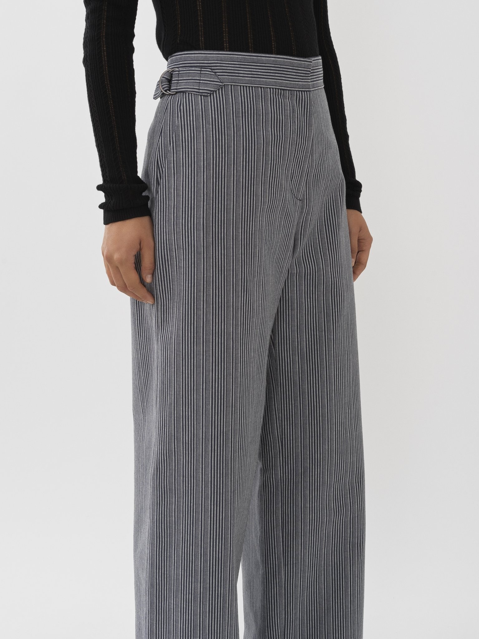 STRIPED CUFFED PANTS - 6