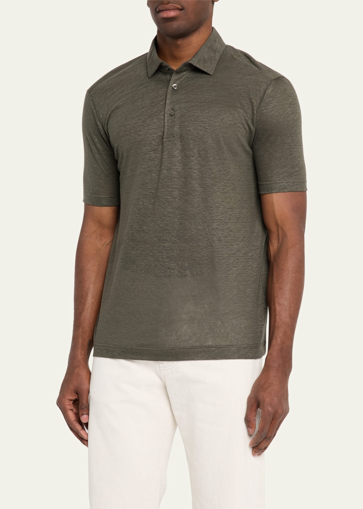 Men's Linen Jersey Dublon Polo Shirt - 4