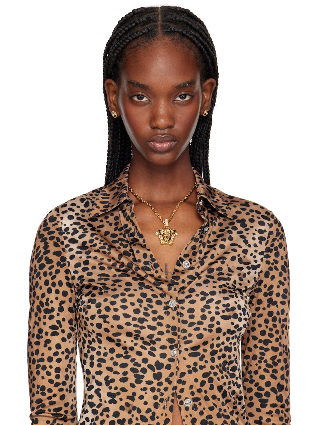 Gold Crystal 'La Medusa' Necklace - 2