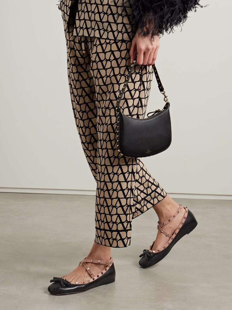 Valentino Rockstud leather ballet flats outlook