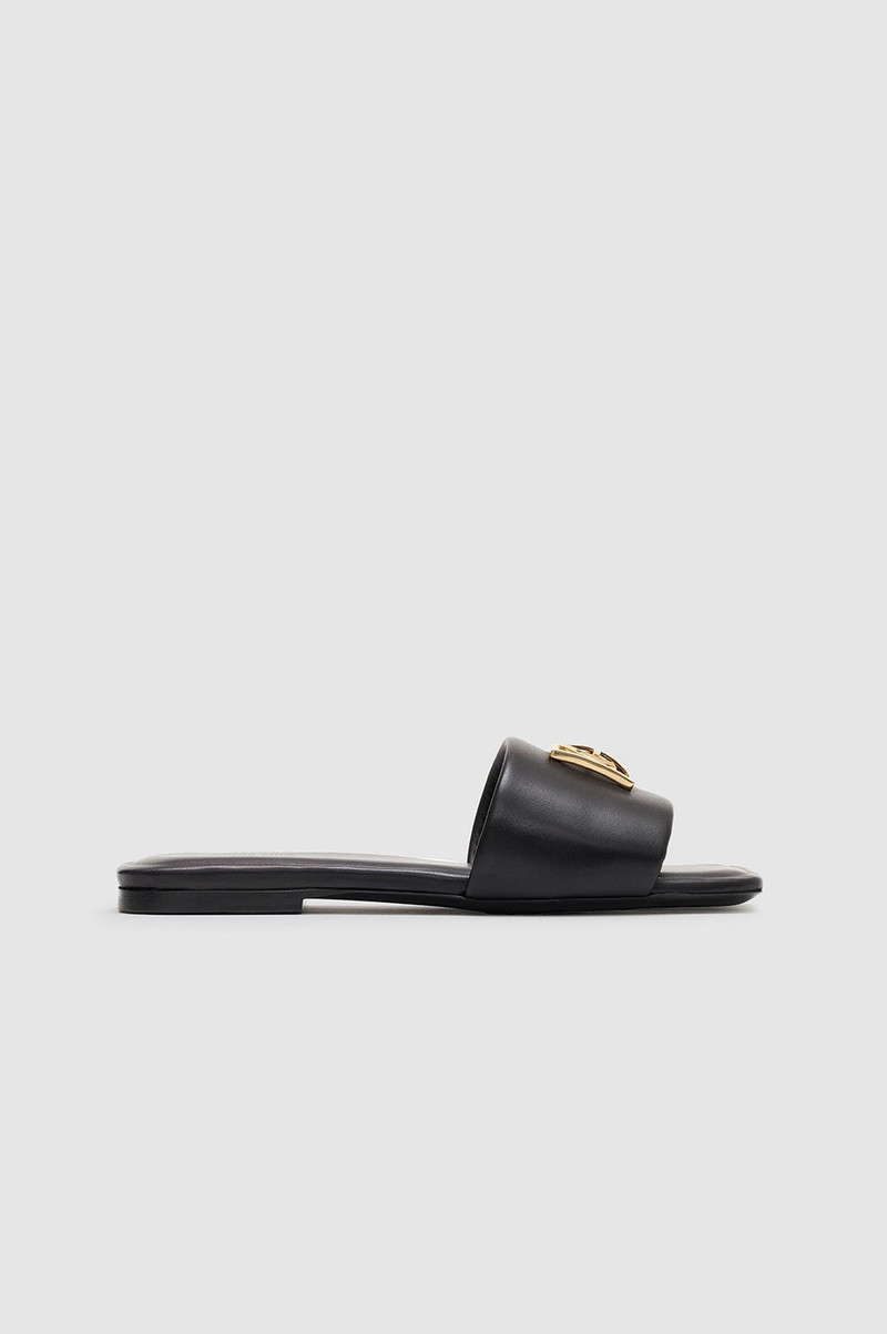 Ria Slides Monogram - Black 1