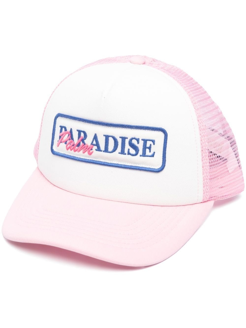 embroidered-design mesh-panel cap - 1