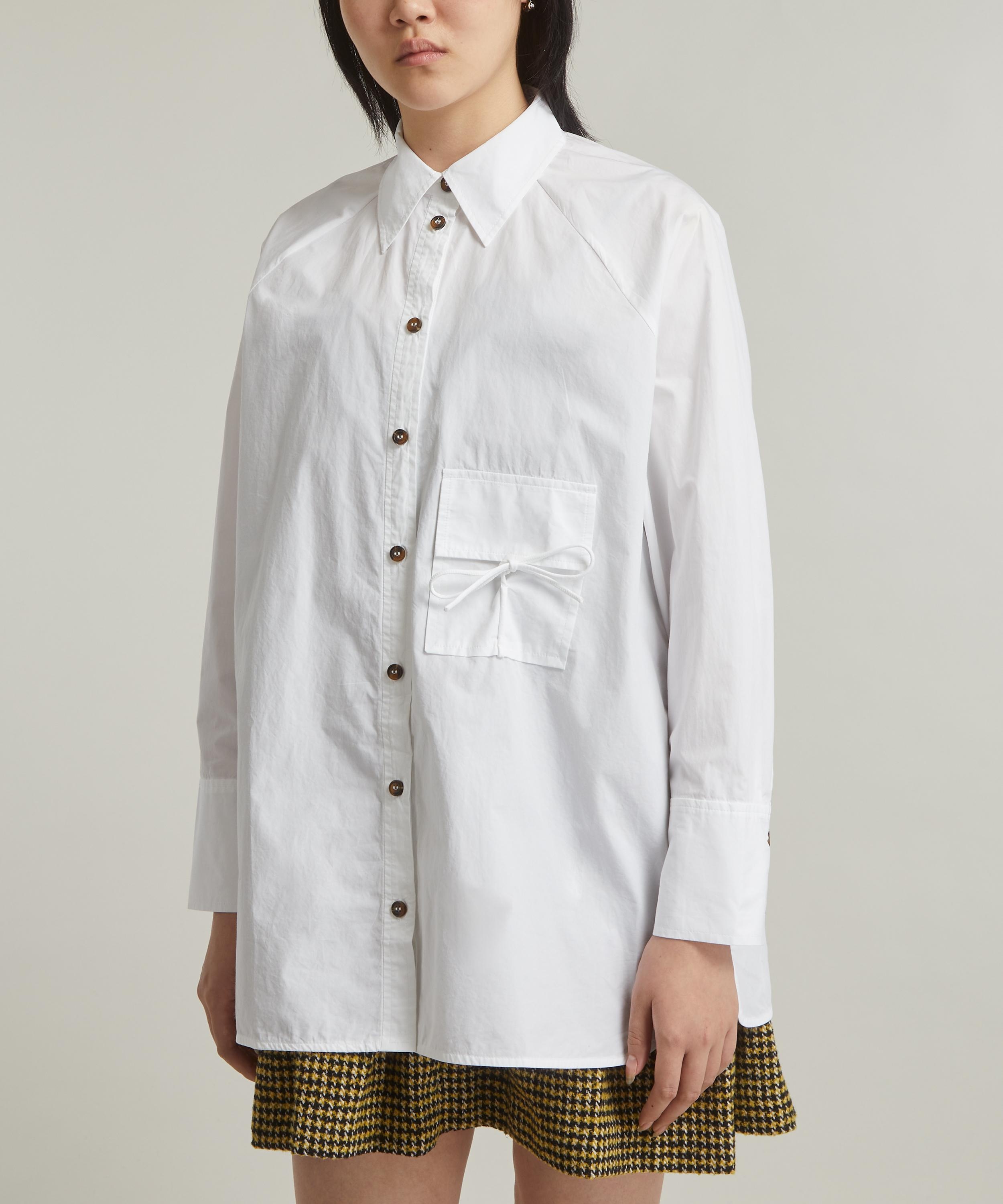 bow-detailing cotton shirt - 3