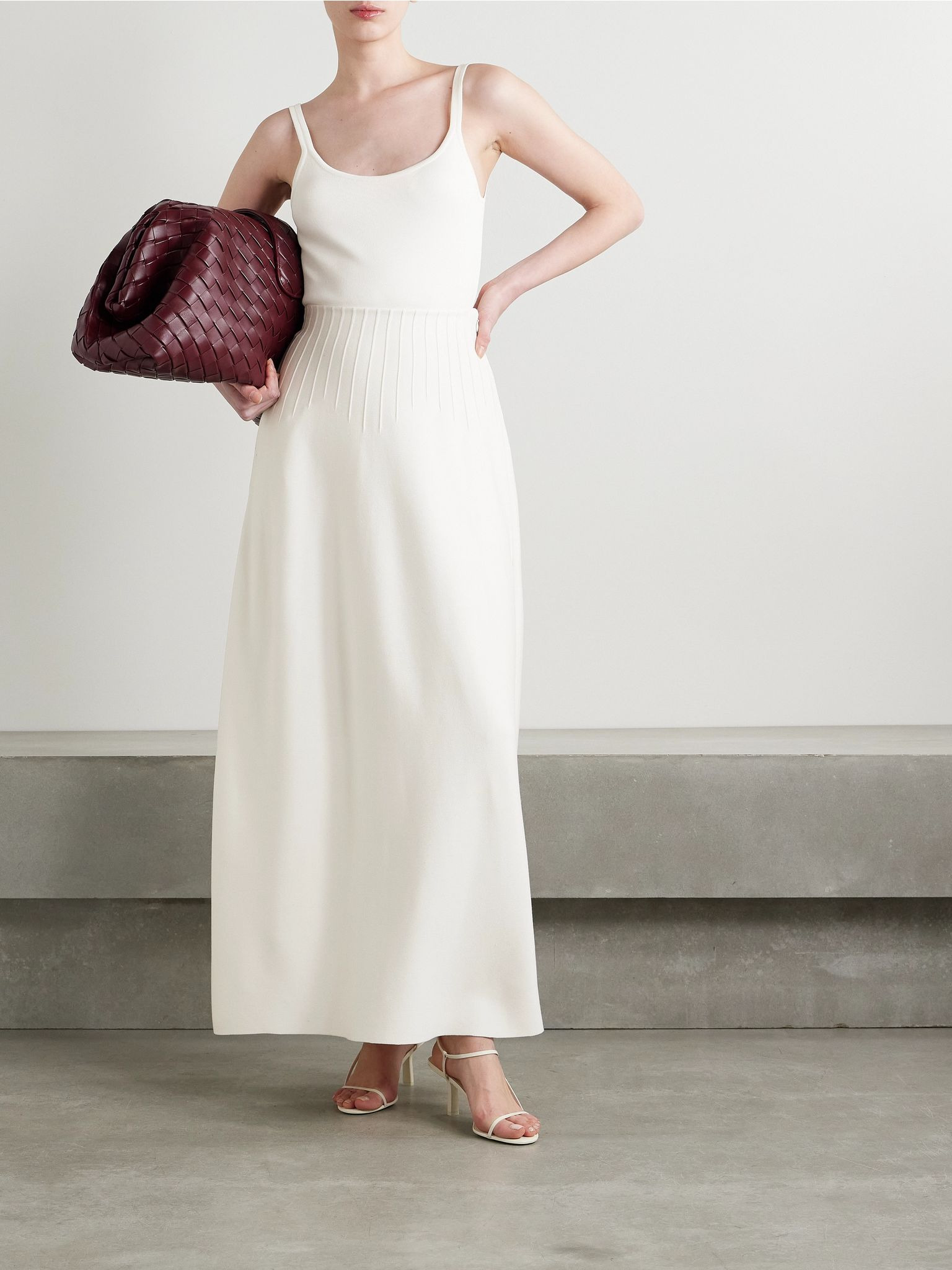 Annamaria silk maxi skirt Ivory - 2