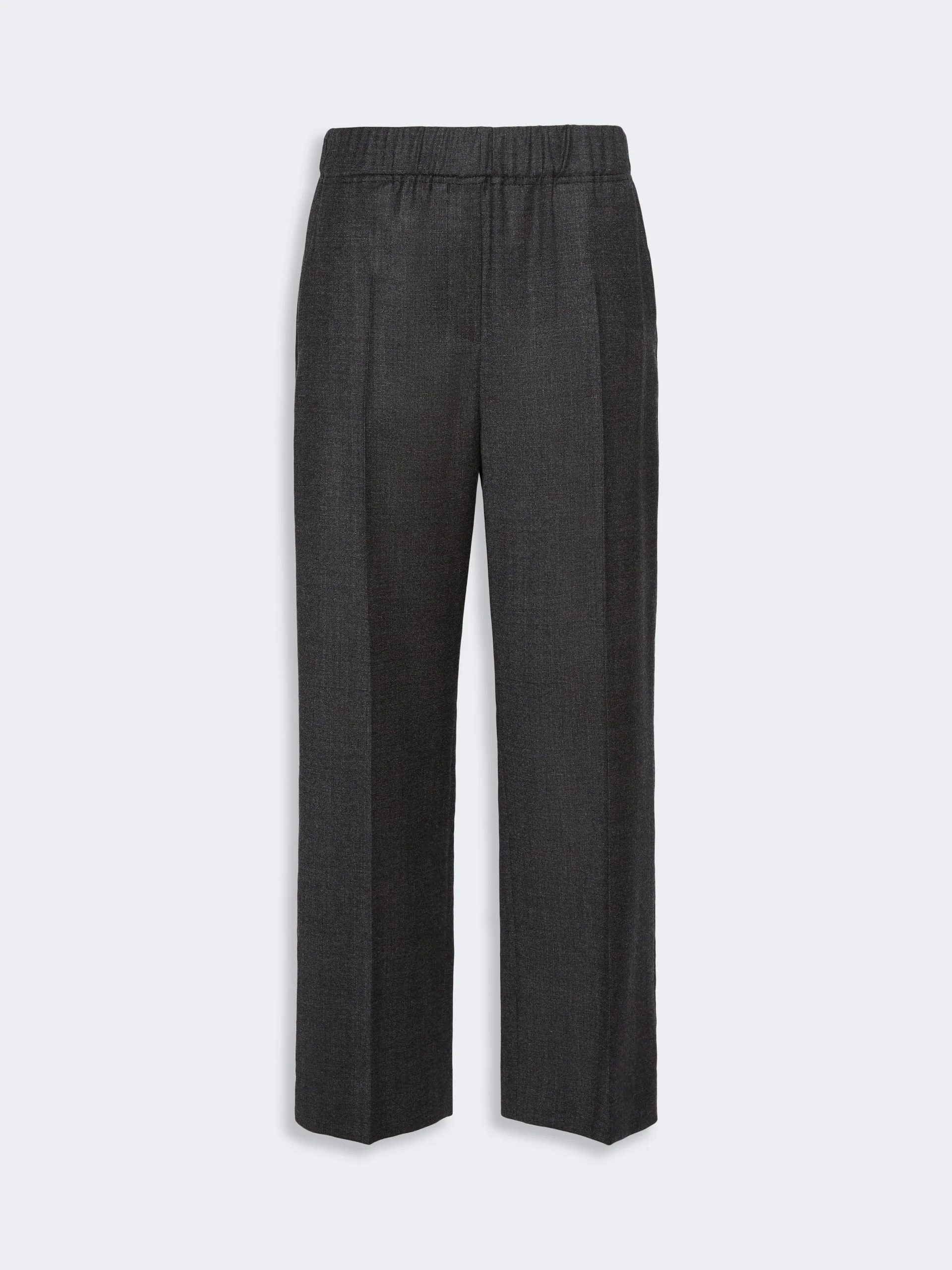 HATELEY Stretch wool flannel trousers - DARK GREY - 1