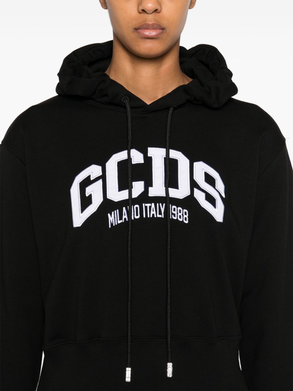 logo-embroidered hoodie - 5