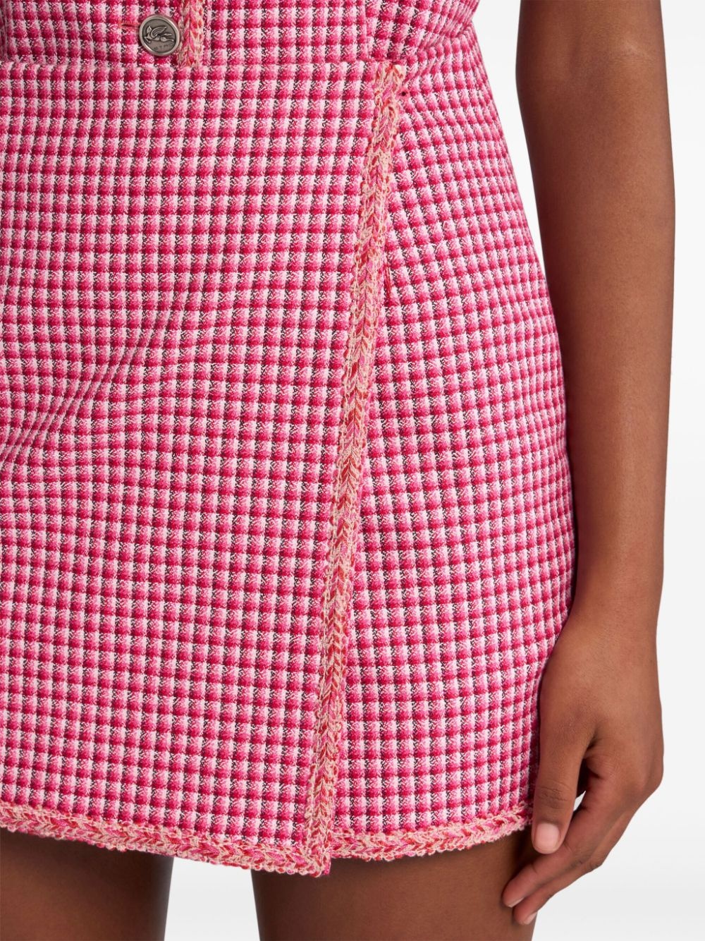 micro-check mini skirt - 5