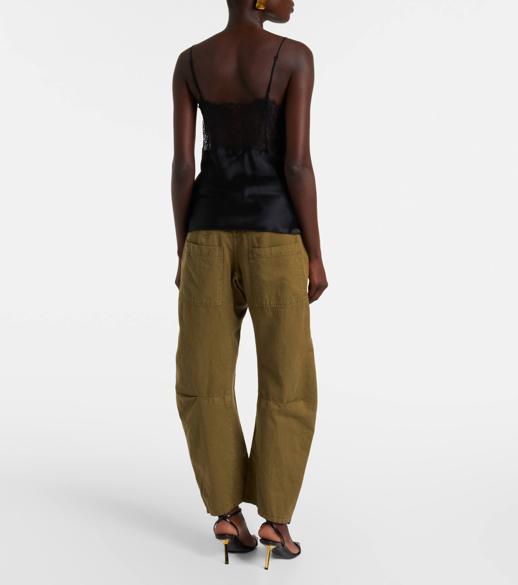 Mabelle lace-trimmed silk satin camisole - 3