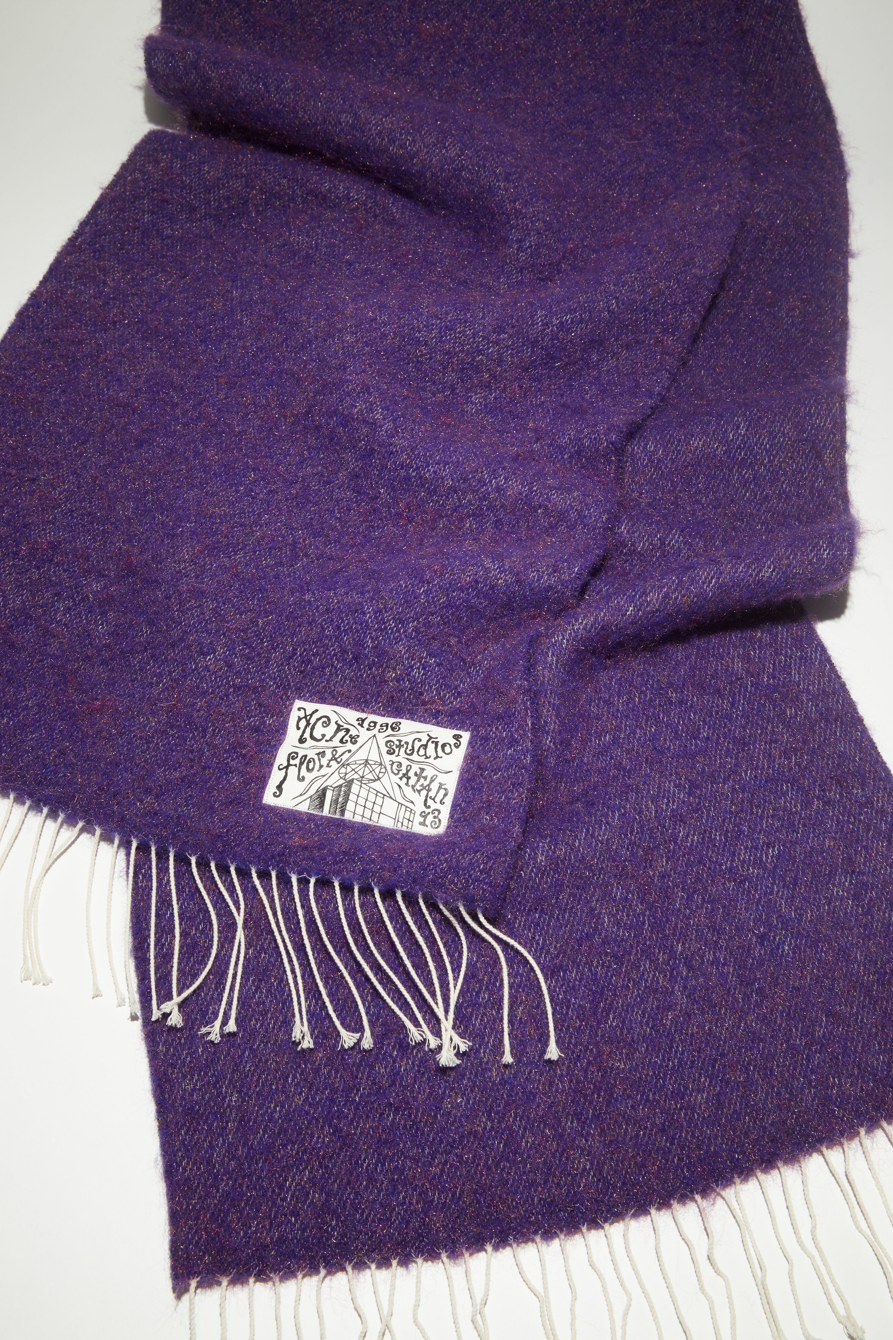 Fringe scarf - Orchid purple - 4