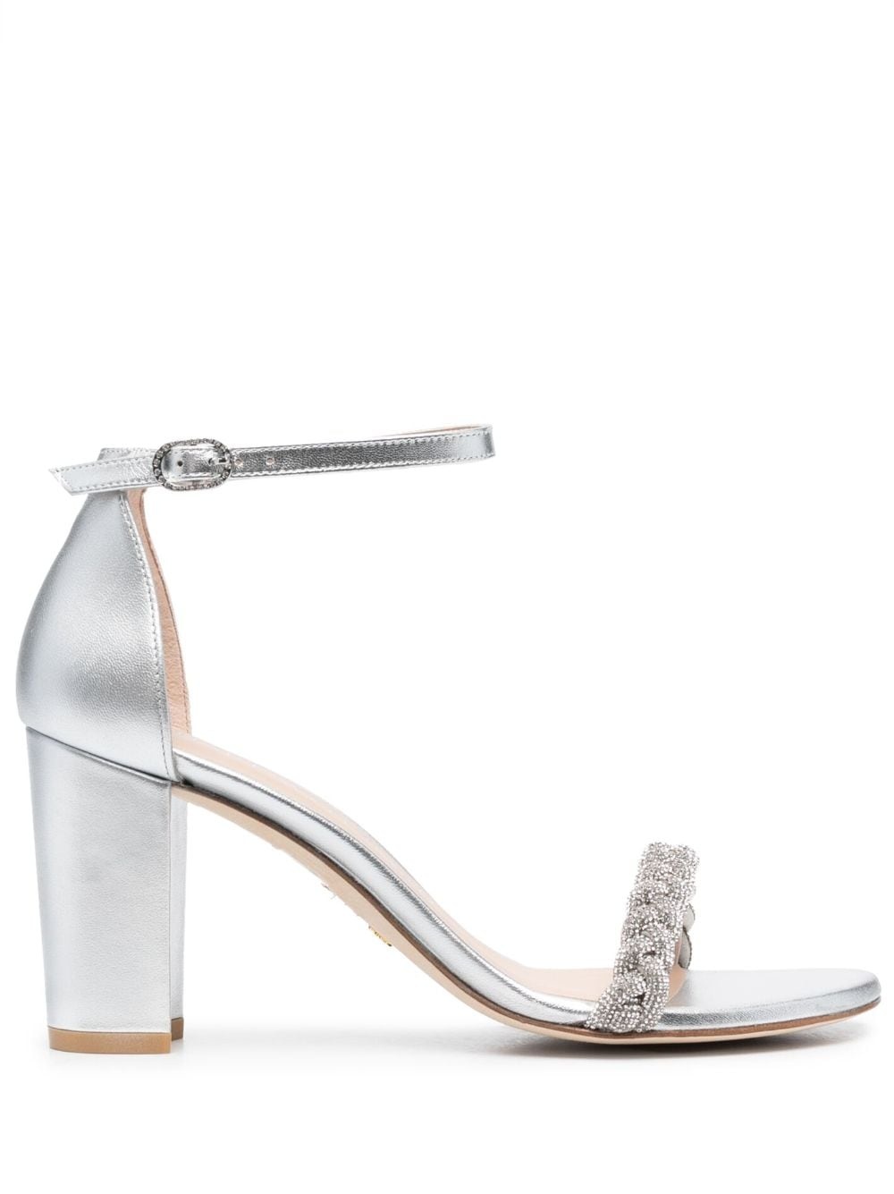 NearlyNude 80mm metallic-finish sandals - 1