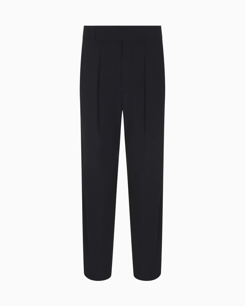 PLEATED GIORGIO’S TROUSERS IN WOOL CRÊPE 1