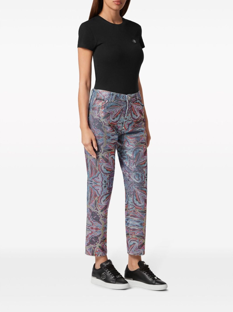 PHILIPP PLEIN Crystal Circus cropped jeans outlook