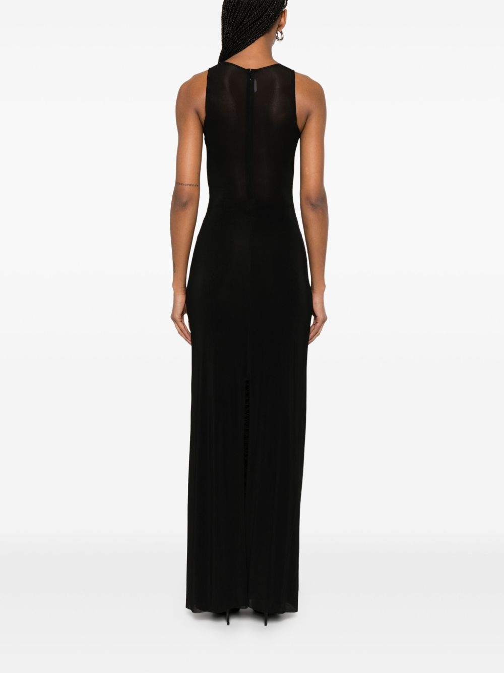 semi-sheer maxi dress - 4