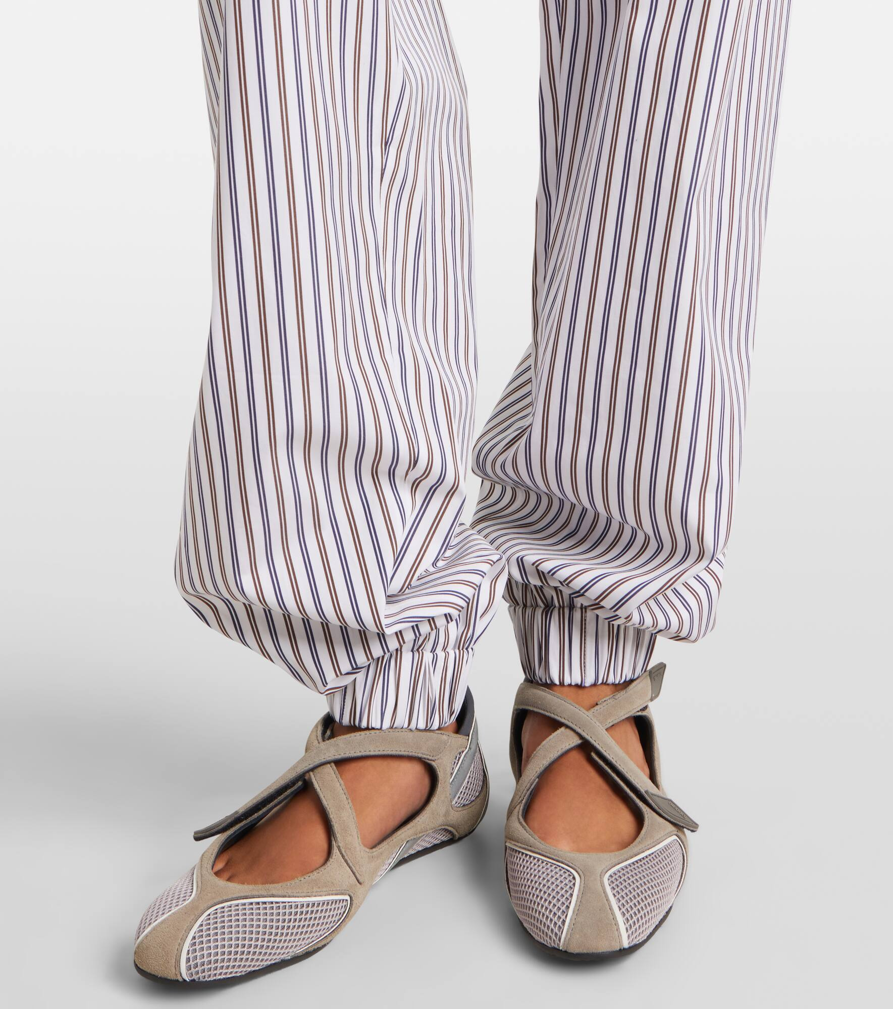 Striped cotton sweatpants - 5