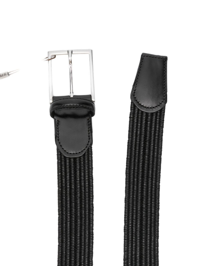 Canali woven leather belt outlook