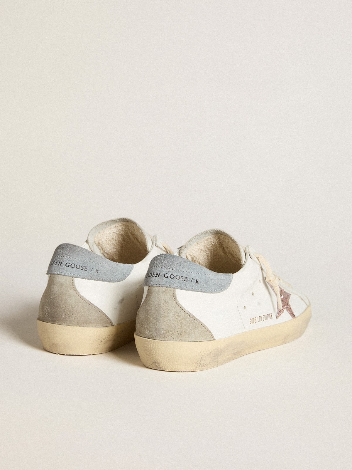 Golden Goose Super-Star LTD with multicolor glitter star and