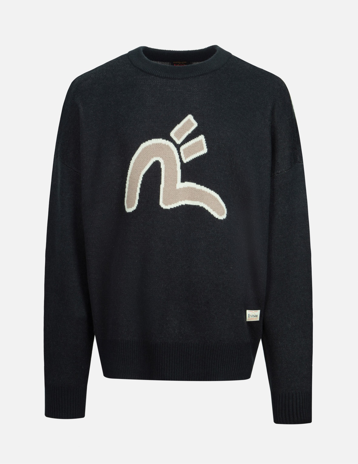 SEAGULL AND DARUMA INTARSIA RELAX FIT KNIT SWEATER - 1