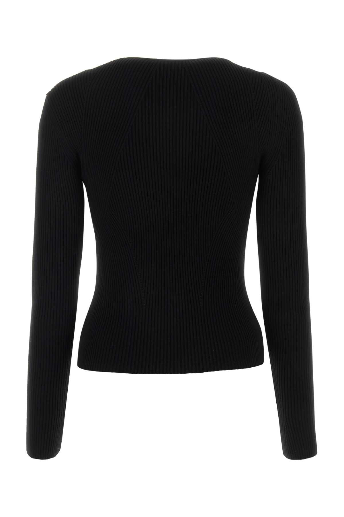 Alexander Mcqueen Women Black Wool Blend Sweater - 2