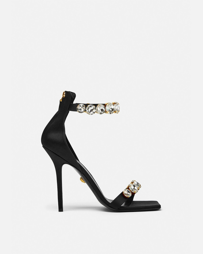 Crystal Satin Sandals 1