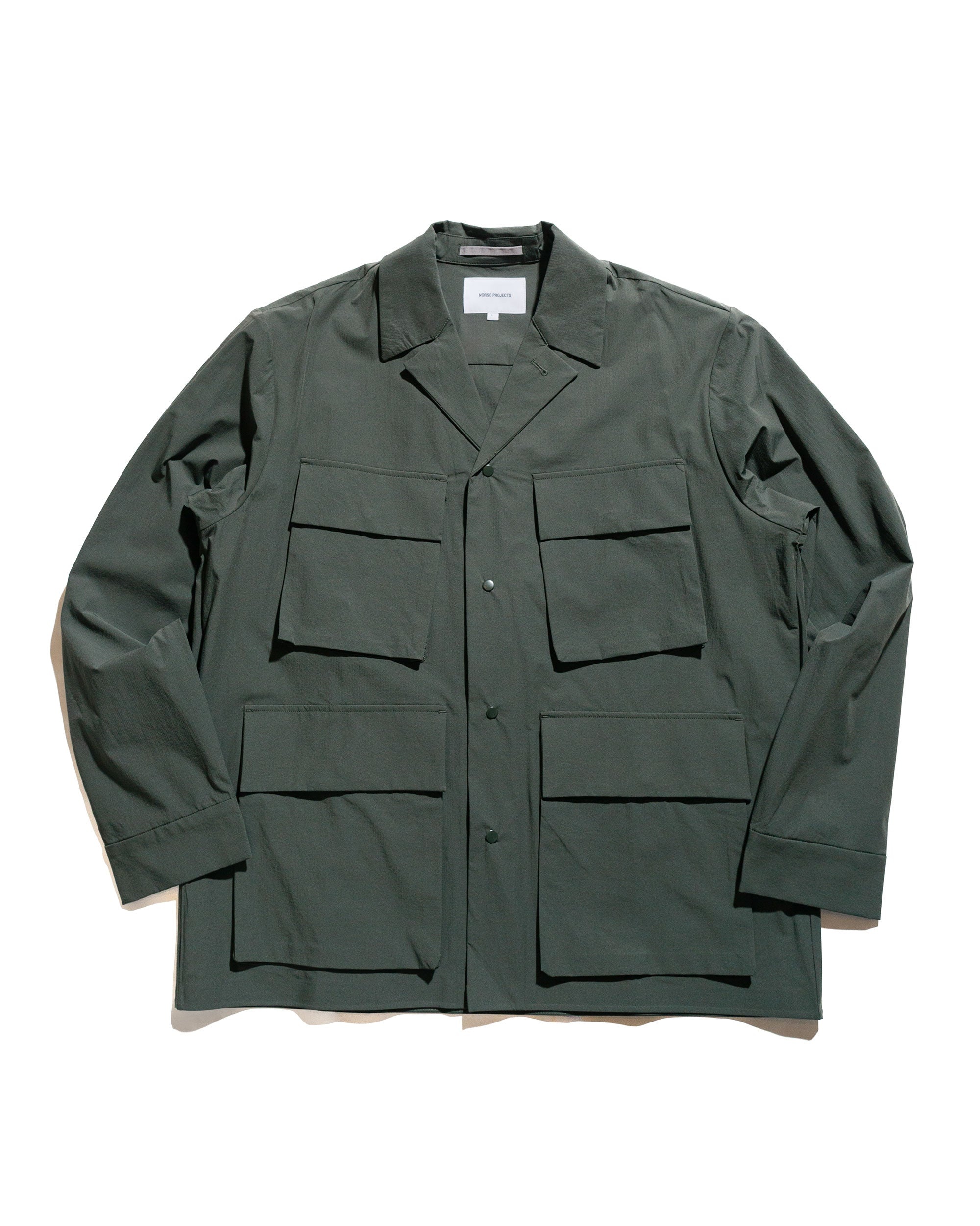 Mads Travel Light Overshirt Black Olive - 1