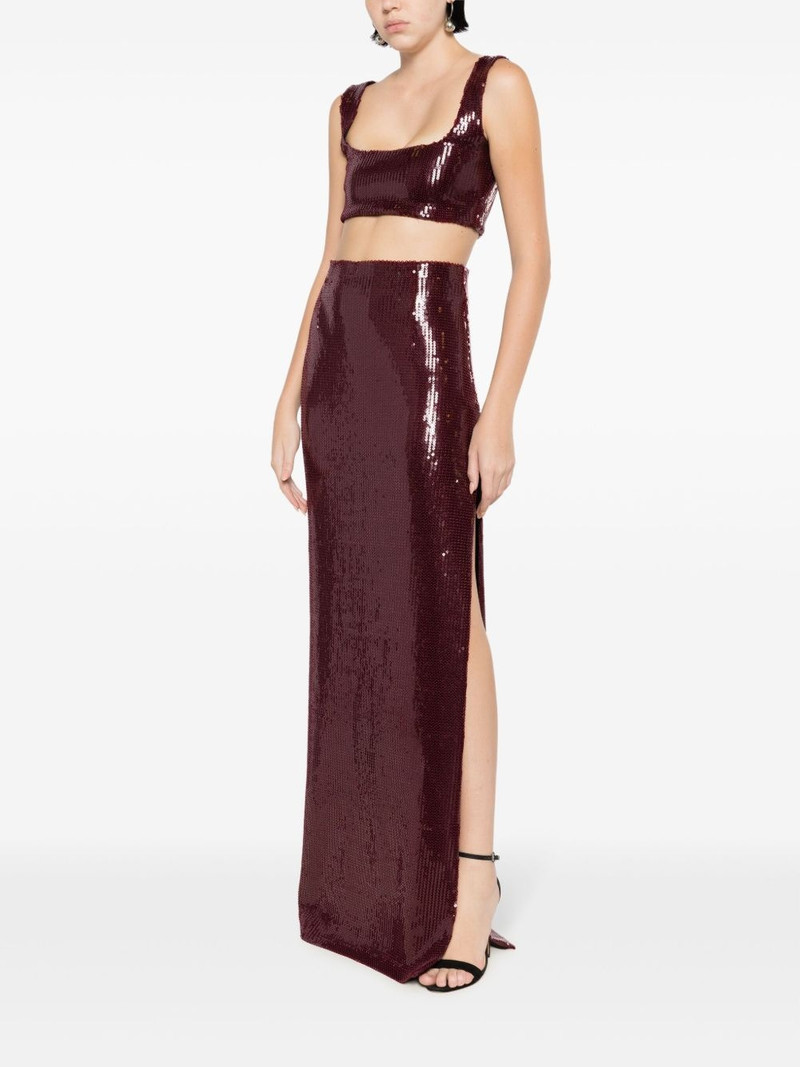 GALVAN Beating Heart sequinned cropped top outlook